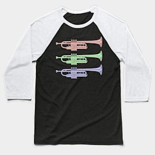 RGB Color Half-tone Trumpets Baseball T-Shirt